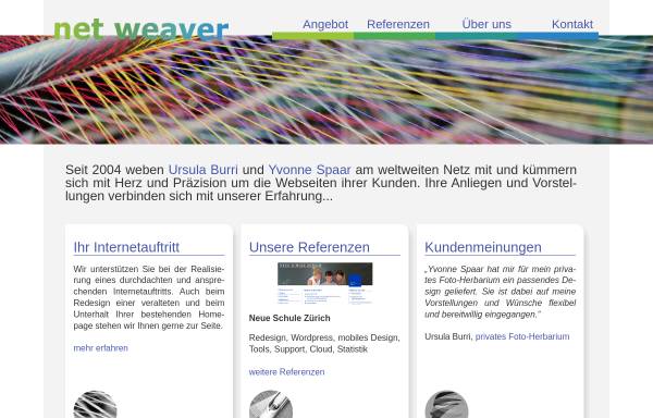 Vorschau von www.netweaver.ch, Ursula Burri&Yvonne Spaar