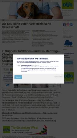Vorschau der mobilen Webseite www.dvg.net, Deutsche Veterinärmedizinische Gesellschaft e.V. (DVG)