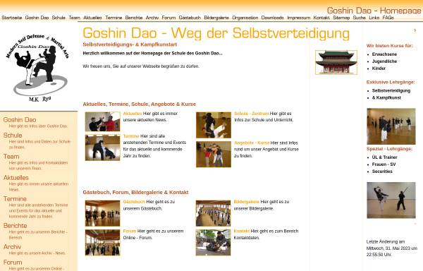 Vorschau von www.goshin-dao.de, Goshin Dao