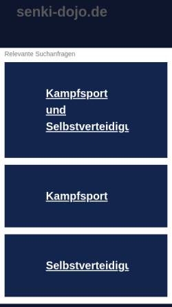 Vorschau der mobilen Webseite www.senki-dojo.de, SENKI-Dojo Kampfsportschulen, Bad Bederkesa