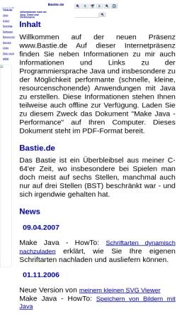 Vorschau der mobilen Webseite www.bastie.de, Bastie.de