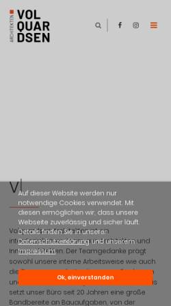 Vorschau der mobilen Webseite volquardsen-architekten.de, Volquardsen Architekten