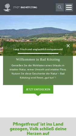 Vorschau der mobilen Webseite bad-koetzting.de, Stadt Bad Kötzting