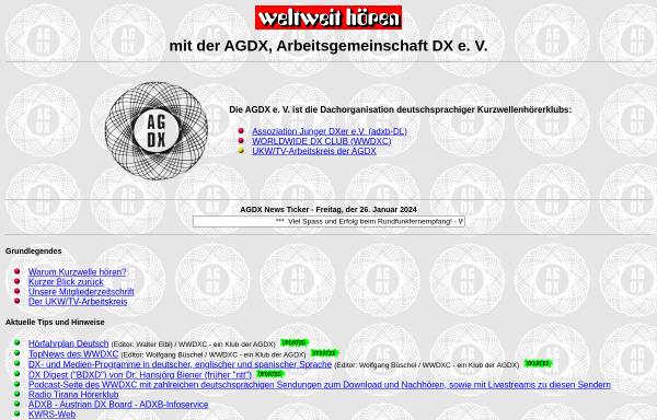 Vorschau von www.agdx.de, Arbeitsgemeinschaft DX (AGDX) e. V.
