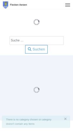 Vorschau der mobilen Webseite www.aerzen.de, Flecken Aerzen