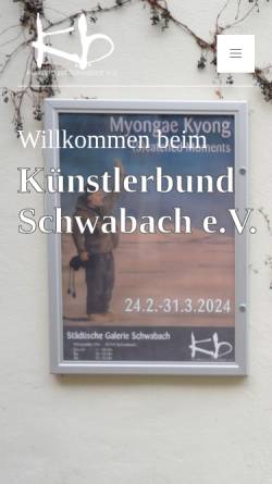 Vorschau der mobilen Webseite www.kuenstlerbund-schwabach.de, Künstlerbund Schwabach