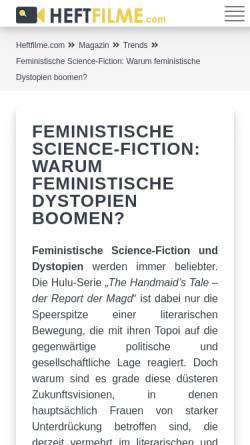 Vorschau der mobilen Webseite www.feministische-sf.de, Doris Lessing - Feministische phantastisch-utopische Literatur