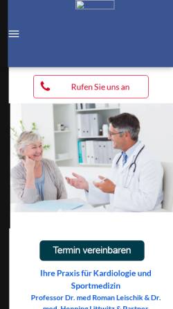Vorschau der mobilen Webseite www.dr-leischik.de, Ärztehaus Elberfelder Str. 1