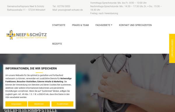 Vorschau von www.dr-riehl-neef.de, Praxis Dr. med. G. Riehl und M. Neef