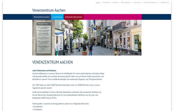 Vorschau von www.venenzentrum-aachen.de, Praxisgemeinschaft Katschhof 3 - Blume, Dr. med. Jürgen und Rühlmann, Dr. med. Ulrich