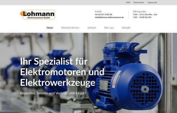 Vorschau von www.lohmann-elektromotoren.de, Lohmann Elektromotoren, Inh. Hans-Heinz Kaul e.K.