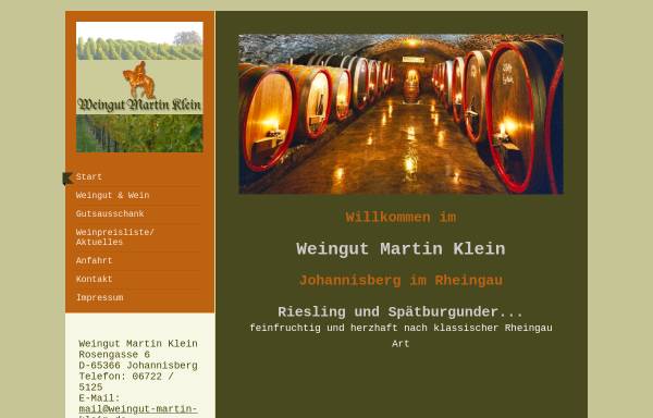 Vorschau von weingut-martin-klein.de, Weingut Martin Klein