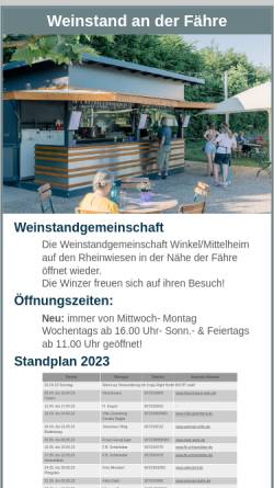 Vorschau der mobilen Webseite www.weinstand-faehre.de, Weinstand Fähre