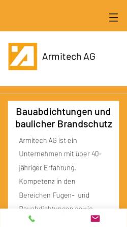 Vorschau der mobilen Webseite www.armitech.ch, Armitech AG