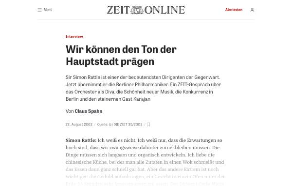 Vorschau von www.zeit.de, Wir können den Ton der Hauptstadt prägen