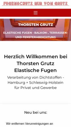 Vorschau der mobilen Webseite fugengrutz.de, Dieter Grutz GmbH