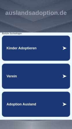 Vorschau der mobilen Webseite www.auslandsadoption.de, Global Adoption Germany - Help for Kids e.V.