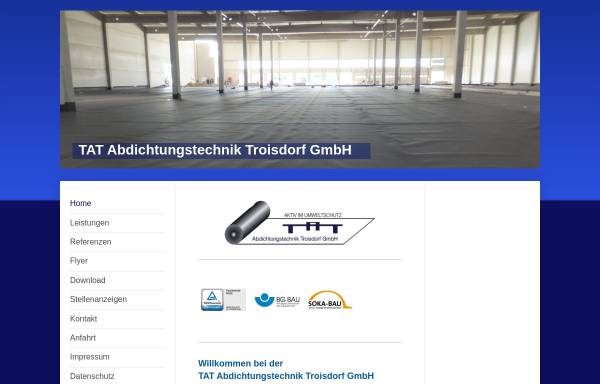Vorschau von www.tat-troisdorf.de, TAT Abdichtungstechnik Troisdorf GmbH