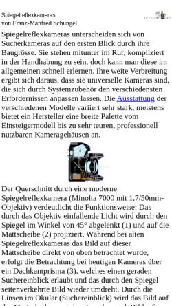 Vorschau der mobilen Webseite www.foto-net.de, Spiegelreflexkameras