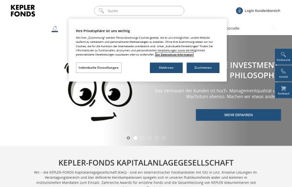 Vorschau von www.kepler.at, Kepler Fonds Kapitalanlagegesellschaft m.b.H.