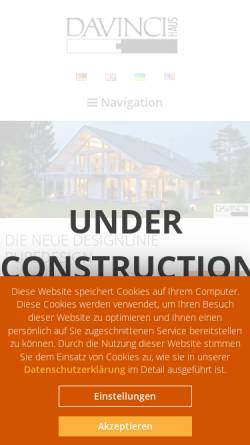 Vorschau der mobilen Webseite www.davinci-haus.de, Davinci Haus GmbH