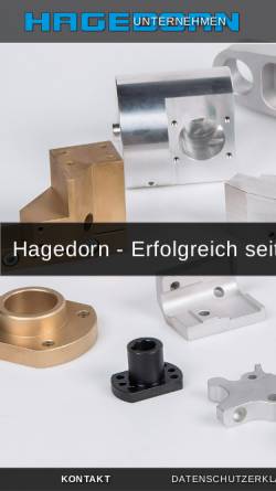 Vorschau der mobilen Webseite www.hagedorn-maschinenbau.de, Hagedorn Maschinenbau e.K.