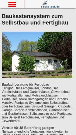 Vorschau der mobilen Webseite www.bauselbst.de, Fertigbau Fachberatung Sabine Rosenberg