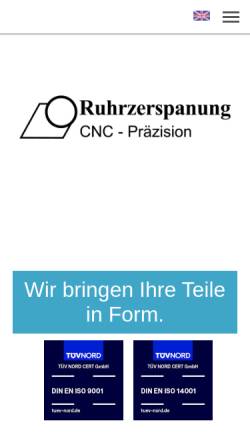 Vorschau der mobilen Webseite www.ruhrzerspanung.de, Ruhrzerspanung e.K.