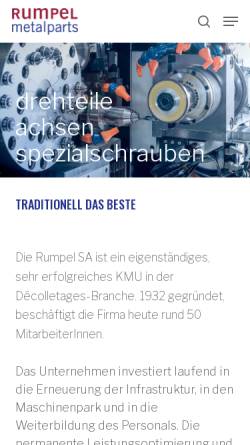 Vorschau der mobilen Webseite www.rumpel.ch, Rumpel & Cie.