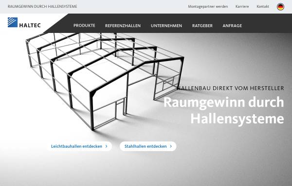 Vorschau von www.haltec.de, Haltec Hallensysteme GmbH