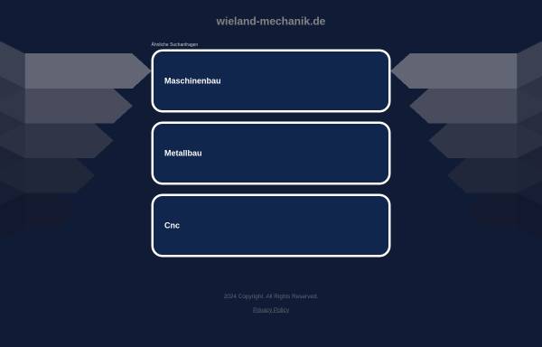 Vorschau von wieland-mechanik.de, Wieland Mechanische Werkstatt, Inh. Peter Wieland