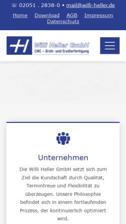 Vorschau der mobilen Webseite willi-heller.de, Willi Heller GmbH