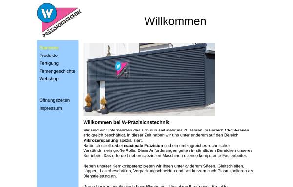 Vorschau von www.wpraez.de, W-Präzisionstechnik