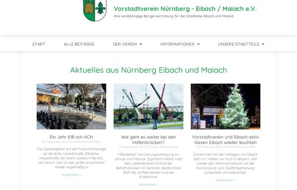 Vorschau von www.eibach-maiach.de, Vorstadtverein Nürnberg-Eibach/Maiach