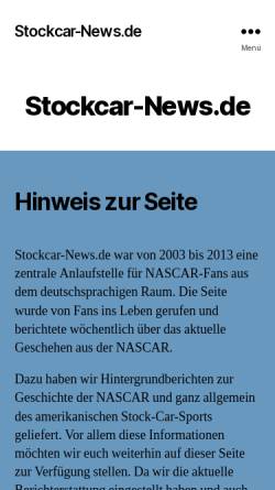 Vorschau der mobilen Webseite www.stockcar-news.de, Stockcar-News.de