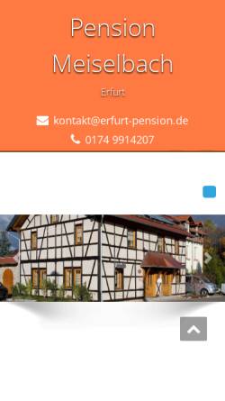Vorschau der mobilen Webseite www.erfurt-pension.de, Pension Meiselbach