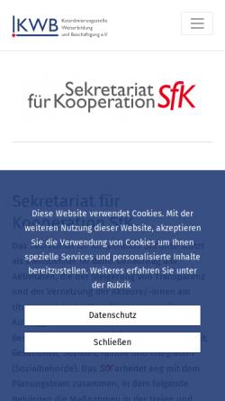 Vorschau der mobilen Webseite www.jugendworknet.de, jugend@work.net (Forschungsprojekt)