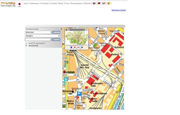 Vorschau von www.hot-maps.de, Stadtplan München von Hot-Maps