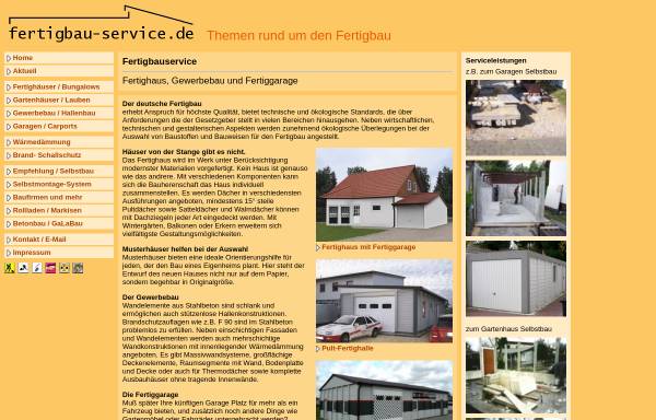 Vorschau von www.fertigbau-service.de, Rosenberg H. Jun., Fertigbau-Service