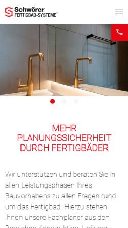 Vorschau der mobilen Webseite schwoererbau.de, SchwörerHaus GmbH & Co. KG
