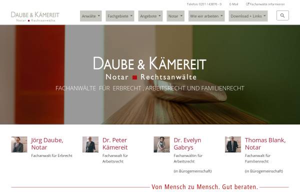 Vorschau von www.daube.de, Daube & Kämereit, Notar und Rechtsanwälte
