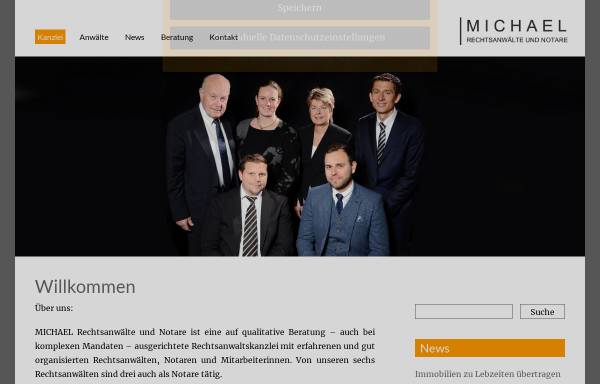 Vorschau von www.rae-michael.de, Michael Rechtsanwälte und Notare