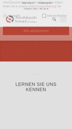 Vorschau der mobilen Webseite www.anwaltskanzlei-nowack.de, Anwaltskanzlei Nowack