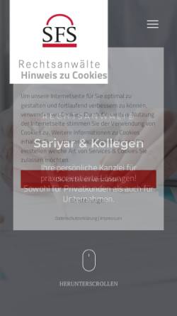 Vorschau der mobilen Webseite www.segbert-kollegen.de, Segbert & Partner