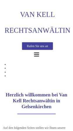 Vorschau der mobilen Webseite www.vankell.de, van Kell