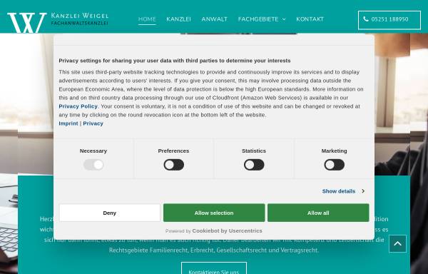 Vorschau von www.kanzlei-weigel.de, Weigel & Partner