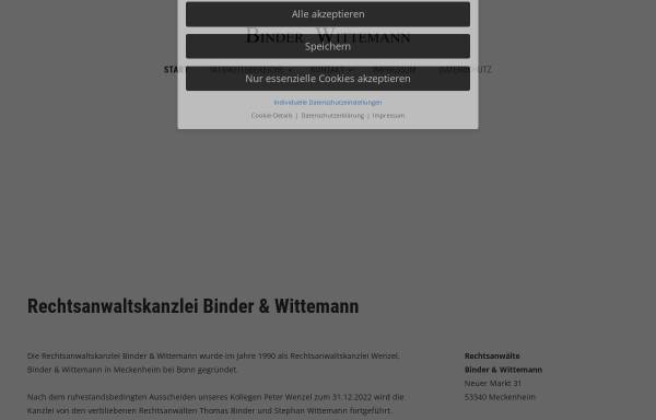 Vorschau von www.rechtsanwaelte-wenzel.de, Wenzel, Binder & Wittemann