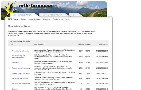 Vorschau von www.mtb-forum.eu, Mountainbike Forum