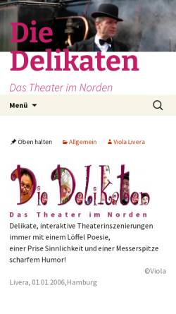 Vorschau der mobilen Webseite www.diedelikaten.de, Die Delikaten