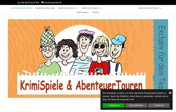 Vorschau von www.innepoette.de, Krimi-Events zum Mitspielen - innepötte Szenetheater